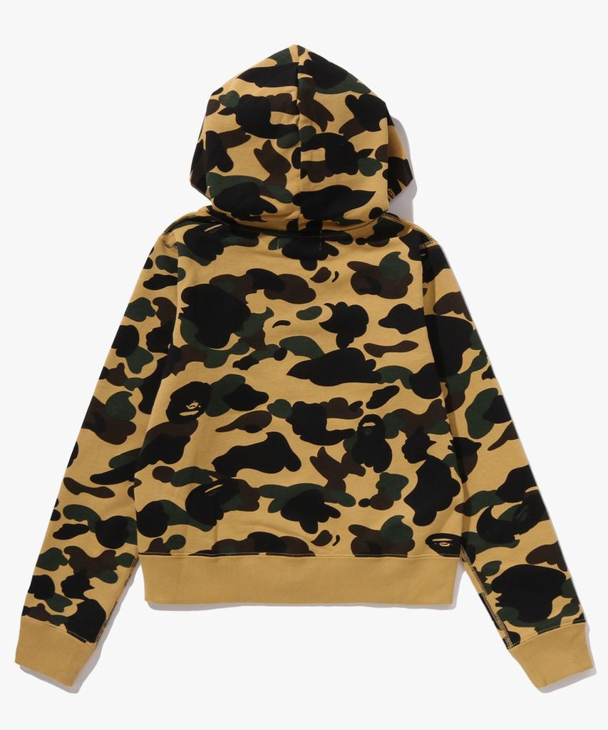 Bape Худи на молнии с первым камуфляжем (W) желтый