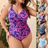 Новый европейский и американский модный принтованный тонкий цельный женский купальник-бикини для покрытия мяса