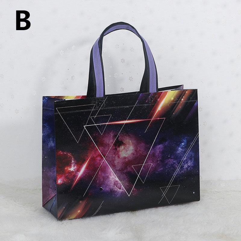 1PC Large Capacity Reusable Eco Grocery Bag Non-Woven Waterproof Fabric Foldable Tote