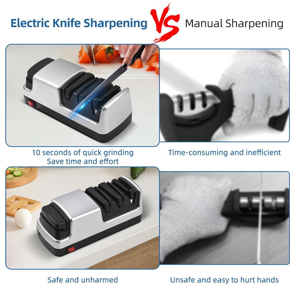 4 в 1 кухонные ножи заточка электрическая система заточки ножей с алмазными абразивами заточка и полировка кухонный инструмент