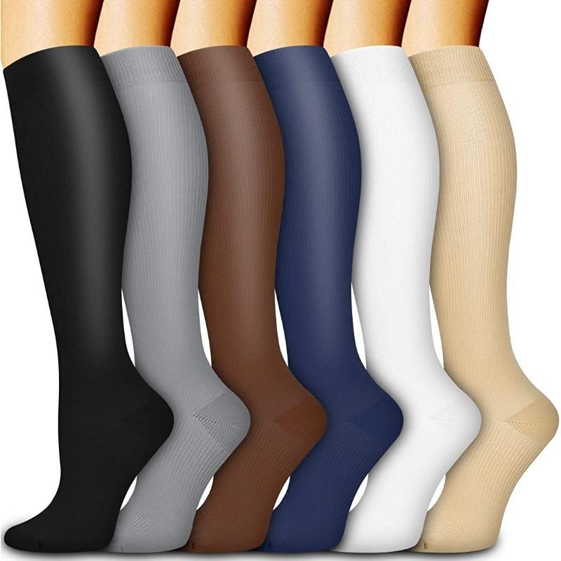Calf Socks Women's Summer High Elastic Stockings Compression Socks Shaping Leg Socks European and American Sports Pressure Socks