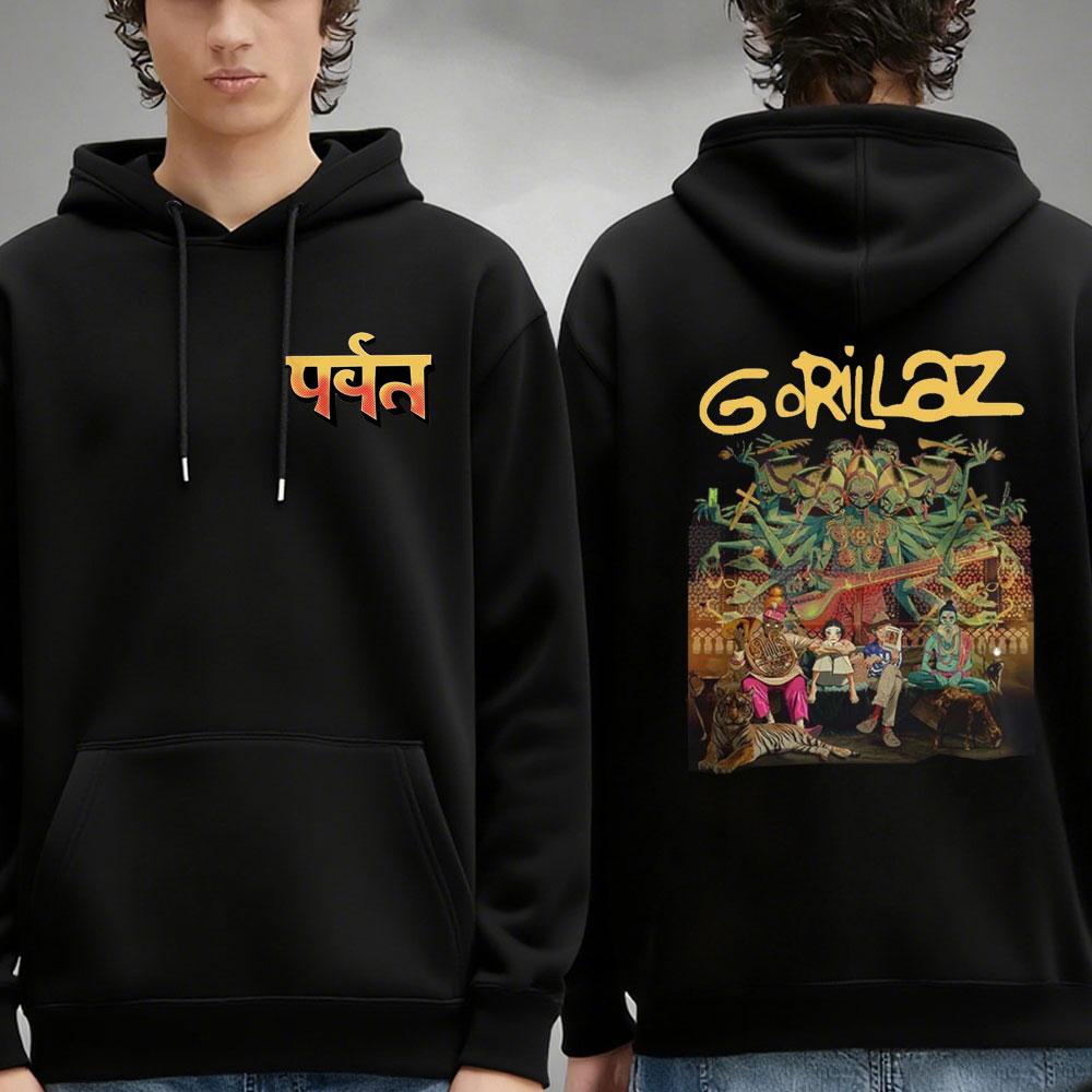 Gorillaz The Mountain Album Art Hoodie Rock Gorillaz Articles Hip-hop Electronic Hoodies Merch in Hoodies & Sweatshirts