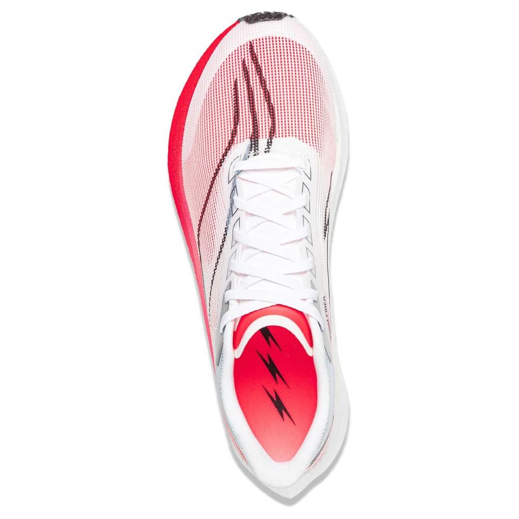 Li Ning Feidian 4 Challenger Cushioning Abrasion Resistant Low top Racing Running Shoes Men's White Pink ARMW009-4