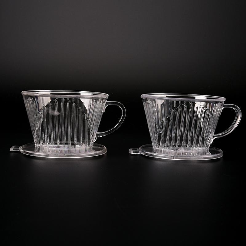 Прозрачный кофейный фильтр, чашка, конус, капельница, держатель для пивовара, пластиковый многоразовый