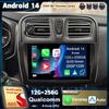 Android 14 Carplay Car Radio для Renault Logan 2 Sandero 2 2012 - 2019 Мультимедийный видеоплеер Навигация GPS Стерео DVD BT Auto