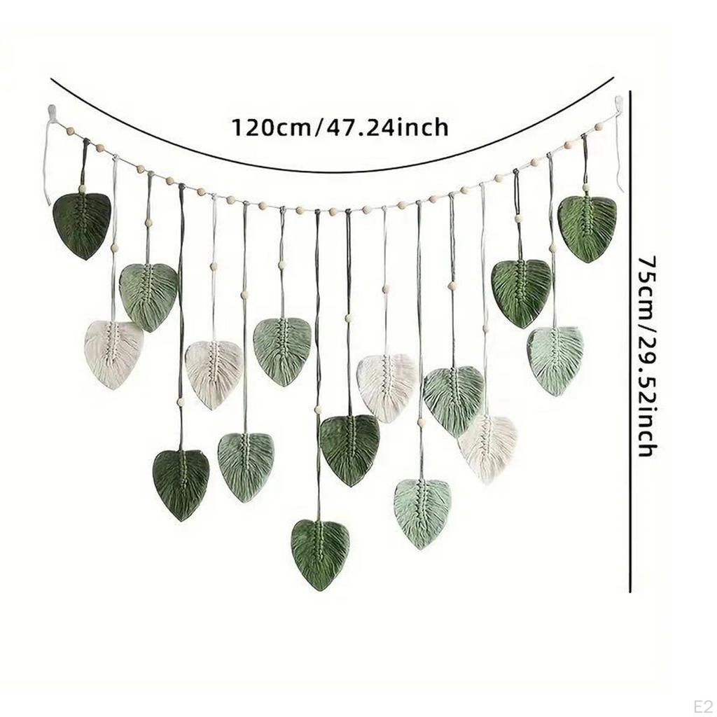 Изготовленные вручную листья-кисточки, макраме, настенное украшение для декора квартиры