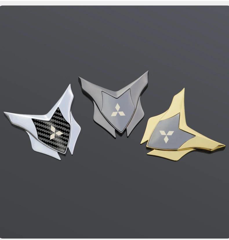 Car Badge Shield Sticker for Mitsubishi Compatible with All Models Pajero Outlander Lancer Eclipse Cross Logo Style Decal Access