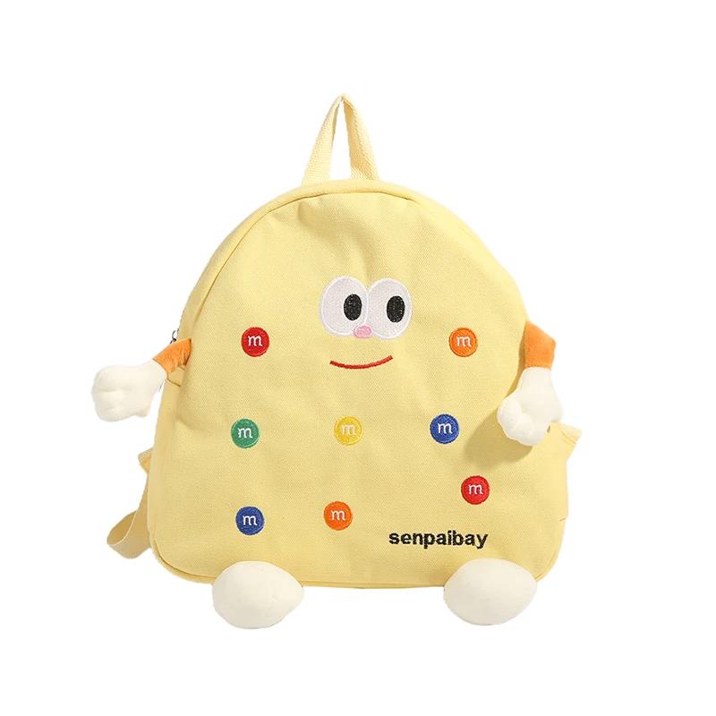 Модный детский рюкзак из холщовой ткани с рисунком из мультфильма, повседневная нишевая сумка, красивая и элегантная