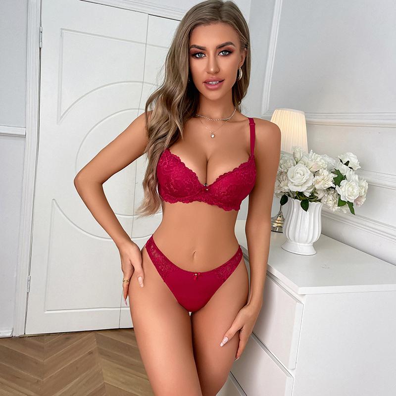 Julexy Женский комплект с бюстгальтером пуш-ап, сексуальное кружевное нижнее белье, бюстгальтер, краткий комплект, регулируемый бюстгальтер, нижнее белье, стринги, чашка B