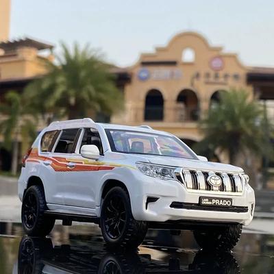 1:32 Металлические литые модели внедорожника Toyota Prado, Модель-симуляция LAND CRUISER, Модные украшения, Модели автомобилей из сплава, Игрушки, Коллекционные предметы
