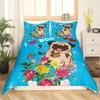 Cartoon Pug Dog Comfortable Duvet Quilt Cover Pillowcase Bedding Set Children Bedroom Decoration Home Textile