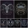Virgo, Libra, Cancer, Aries, Gemini Twelve Constellations Wall Art Canvas Painting Constellations Astrology Art Posters and Printing Home Decoration