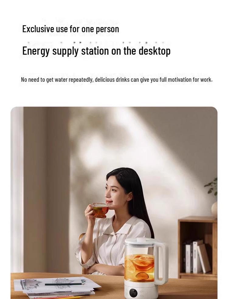 Многофункциональный горшок для здоровья Xiaomi S1: Чайник для офиса/дома и электрический чайник из высокобористого стекла