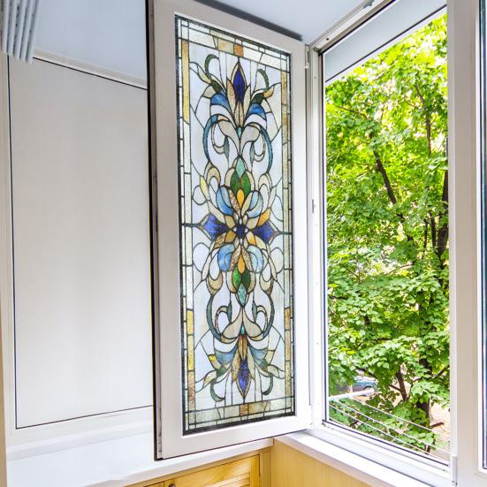 Пленка для конфиденциальности Yousheng, винтажный стиль витража, статическая пленка для окон, декоративная наклейка на стекло для шкафа, ванной комнаты, кухни, дверной панели