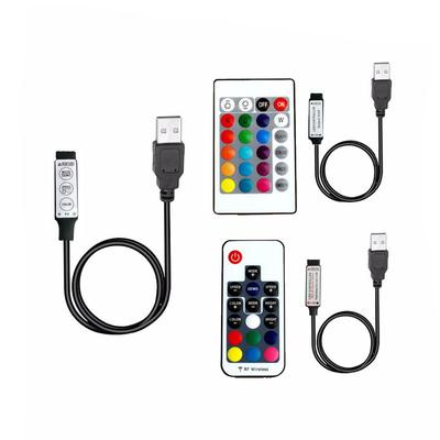 Светодиодная лента 5 12 24 Вольт RGB USB ИК-радиочастотный пульт дистанционного управления USB-светодиодная лента 3 17 24 пульта дистанционного управления
