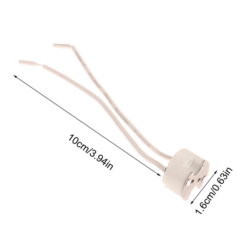 10 шт. MR16 G5.3 Разъем для цоколя лампы Кабель Патрон для лампы Керамический держатель Фитинг для лампы MR16 Фиксирующий держатель 10 см Силиконовый кабель