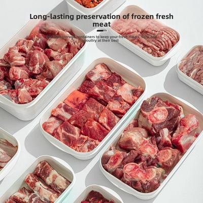 Профессиональный набор органайзеров для морозильной камеры с маркированными отделениями, 5-секционный штабелируемый набор контейнеров для приготовления еды - Герметичный для мяса, рыбы