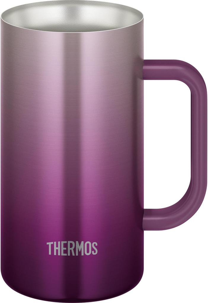 Thermos Vacuum Insulated Beer Dishwasher Keeps Drinks Hot or PL Mug, 720ml, Purple, Safe, Thermos-like Structure, Cold, JDK-721C