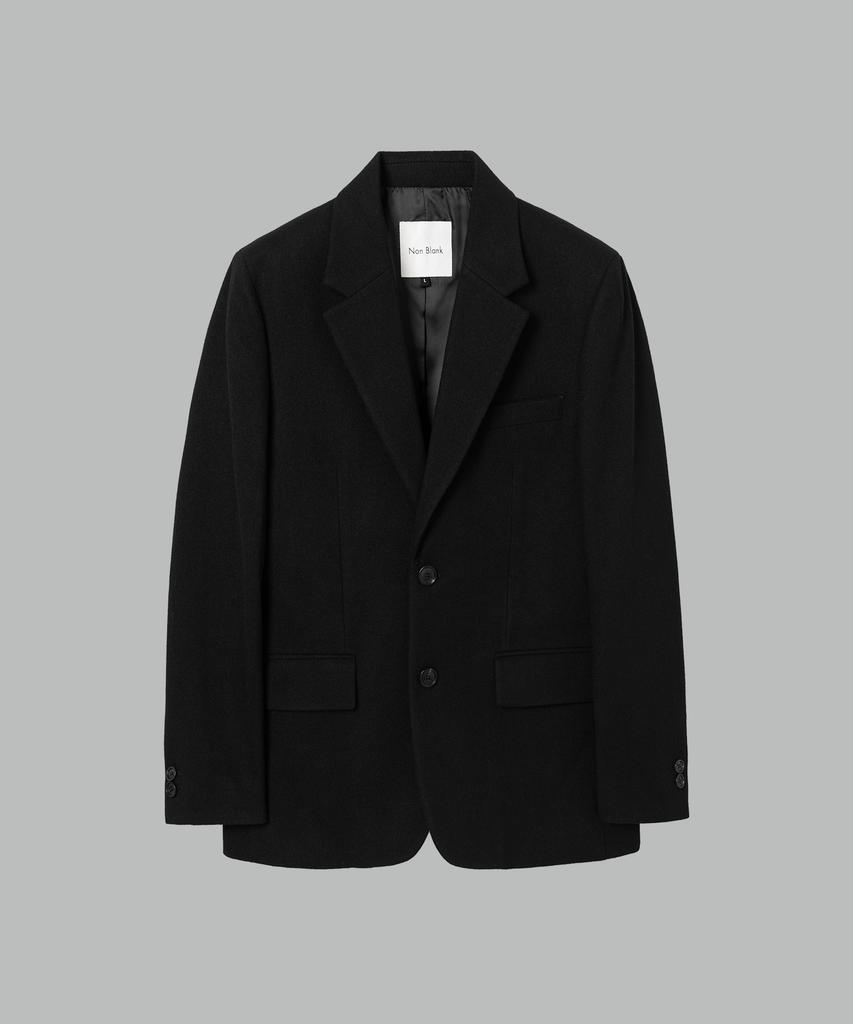 NONBLANK [Set Up] Wool Flannel Loose Fit Set-Up_Black
