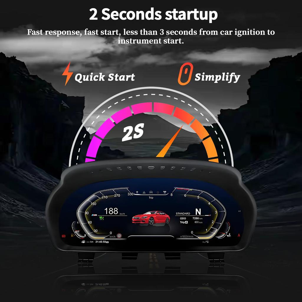 12,3-дюймовый ЖК-дисплей приборной панели автомобиля цифровой приборный кластер экран приборной панели для BMW X6 F16 (2014-2018) Система NBT EVO LINUX