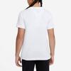 Nike Футболка с логотипом, круглым вырезом и коротким рукавом, детские топы, белая DC7797-100