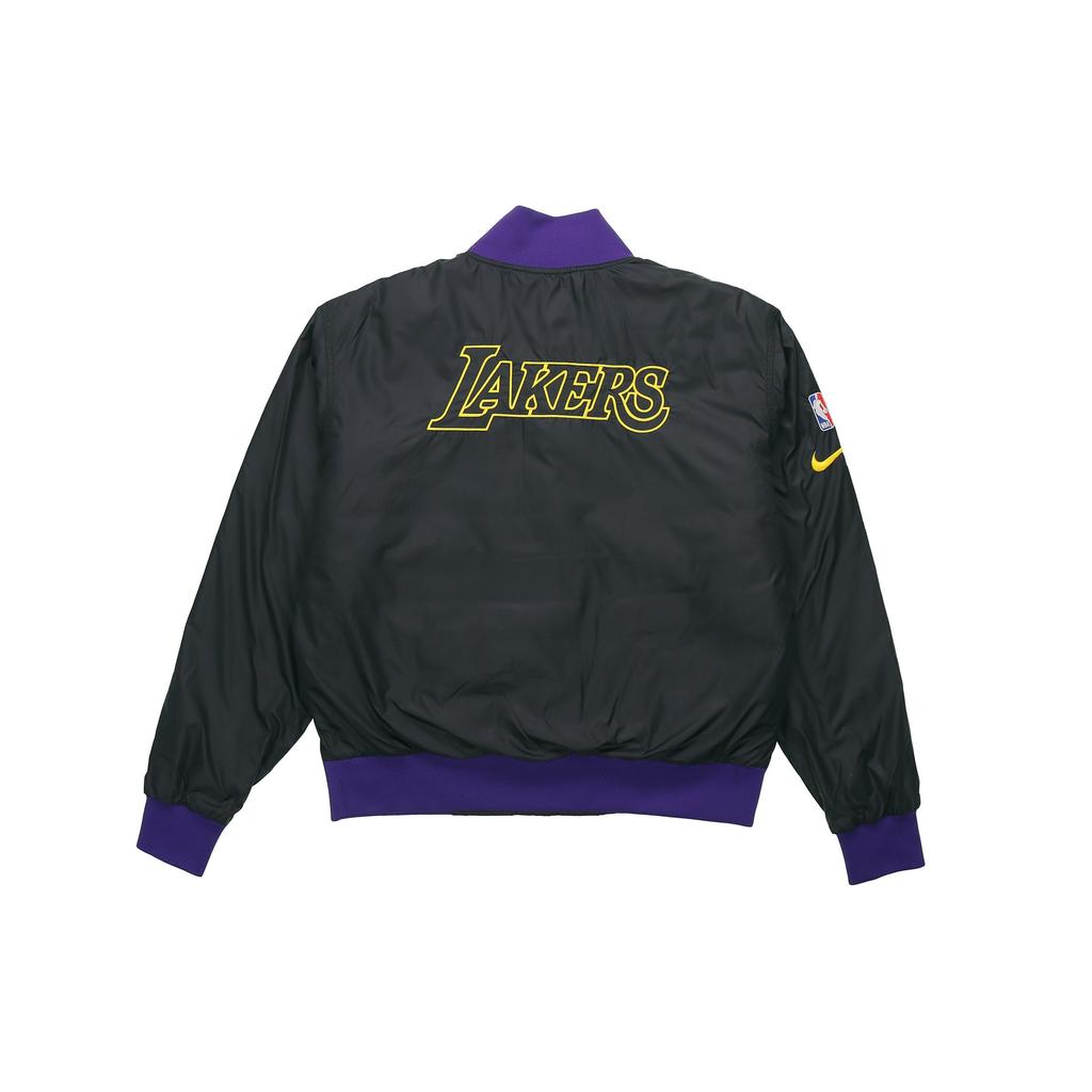 Nike Лос-Анджелес Лейкерс Баскетбольная спортивная хлопковая куртка с логотипом и воротником-стойкой Мужская куртка фиолетового цвета DB4787-010