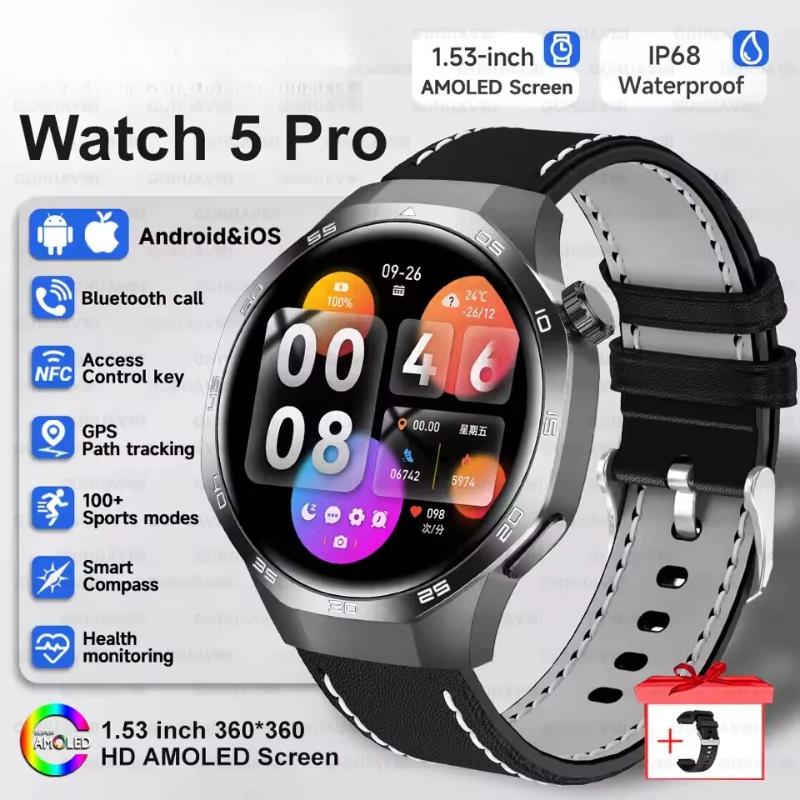 2025 Новые Смарт-часы с Bluetooth-звонком для мужчин, AMOLED HD большой экран, пульсометр, NFC, водонепроницаемость IP68, спорт, беспроводная зарядка для Xiaomi