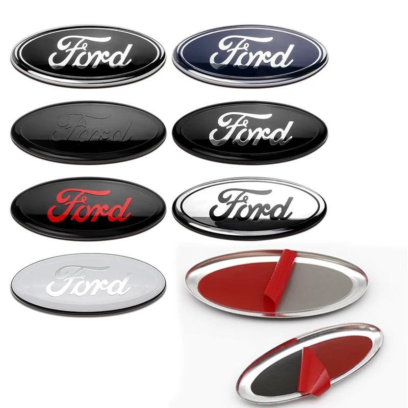 VVBK3 Ford Metal12.5/14.5/17.5/22.5cm For Focus Mondeo Edge Ecosport Ranger Fiesta Fusion Front Rear Trunk Emblem Metal Cover Sticker