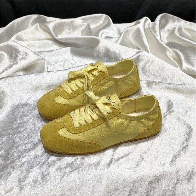 Flat Bottom Versatile German Training Shoes Women's 2025 New Breathable Casual Little White Shoes Pink Low-top Sports Shoes Forrest Gump Shoes