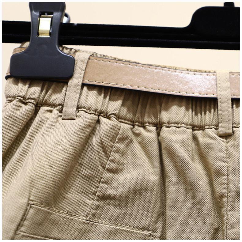 Women's Summer Casual Shorts, Korean Style A-Line Shorts with Elastic Waistband, Fashionable and Slimming