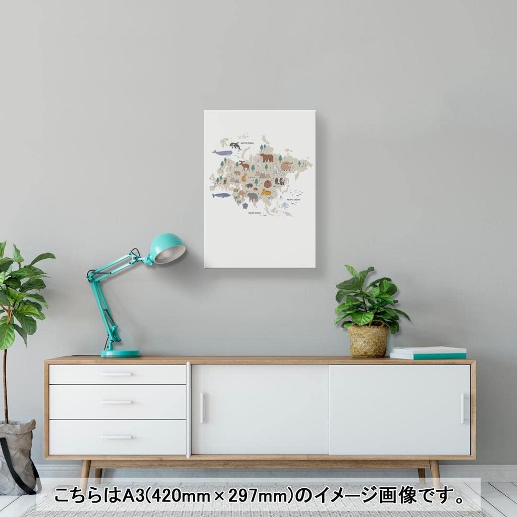 Декоративная картина на панели, igsticker 420 мм x 297 мм, формат A3, фото, настенное крепление, деревянная рама, стильный интерьер, 019960, животные, карта Евразии