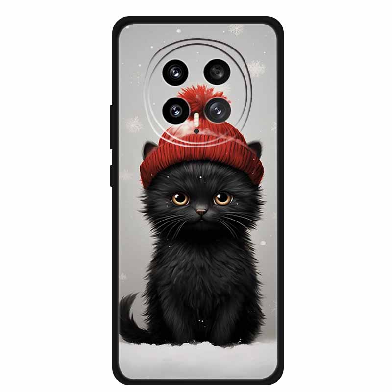 Защитный чехол для мобильного телефона For Honor Magic8 5G, с цветочным рисунком, мягкий, черный силикон, задняя крышка для Honor Magic 8 2025, чехол Funda