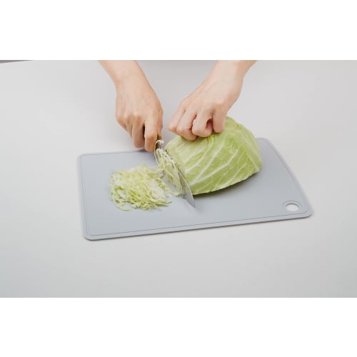 R(R) Silicone Cutting Board, Lightweight and Compact, Floating Storage, SM-812 Silicone Cutting Board, Medium, Light Gray