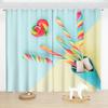 2PCS Cartoon Dessert Lollipop Curtain Pink Candy Curtain for Children Bedroom Living Room Kitchen Blinds Window Curtain Cortinas