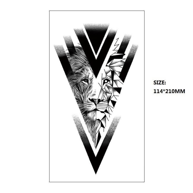 Xqb Black Skull Animal Eagle Snake Water Transfer Tattoo Simulation Disposable Tattoo Sticker