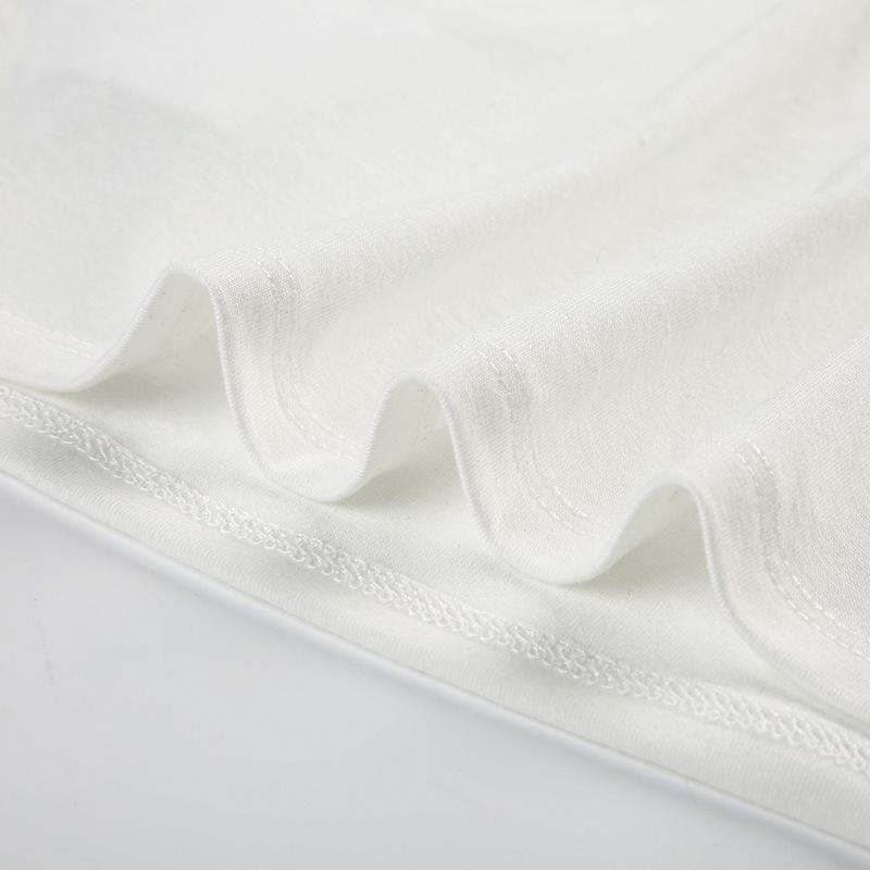 Контрастный вышитый топ-кроп с бантом Женские повседневные футболки с принтом в полоску, с коротким рукавом, облегающие, белые Футболки Повседневная уличная одежда y2k Футболки