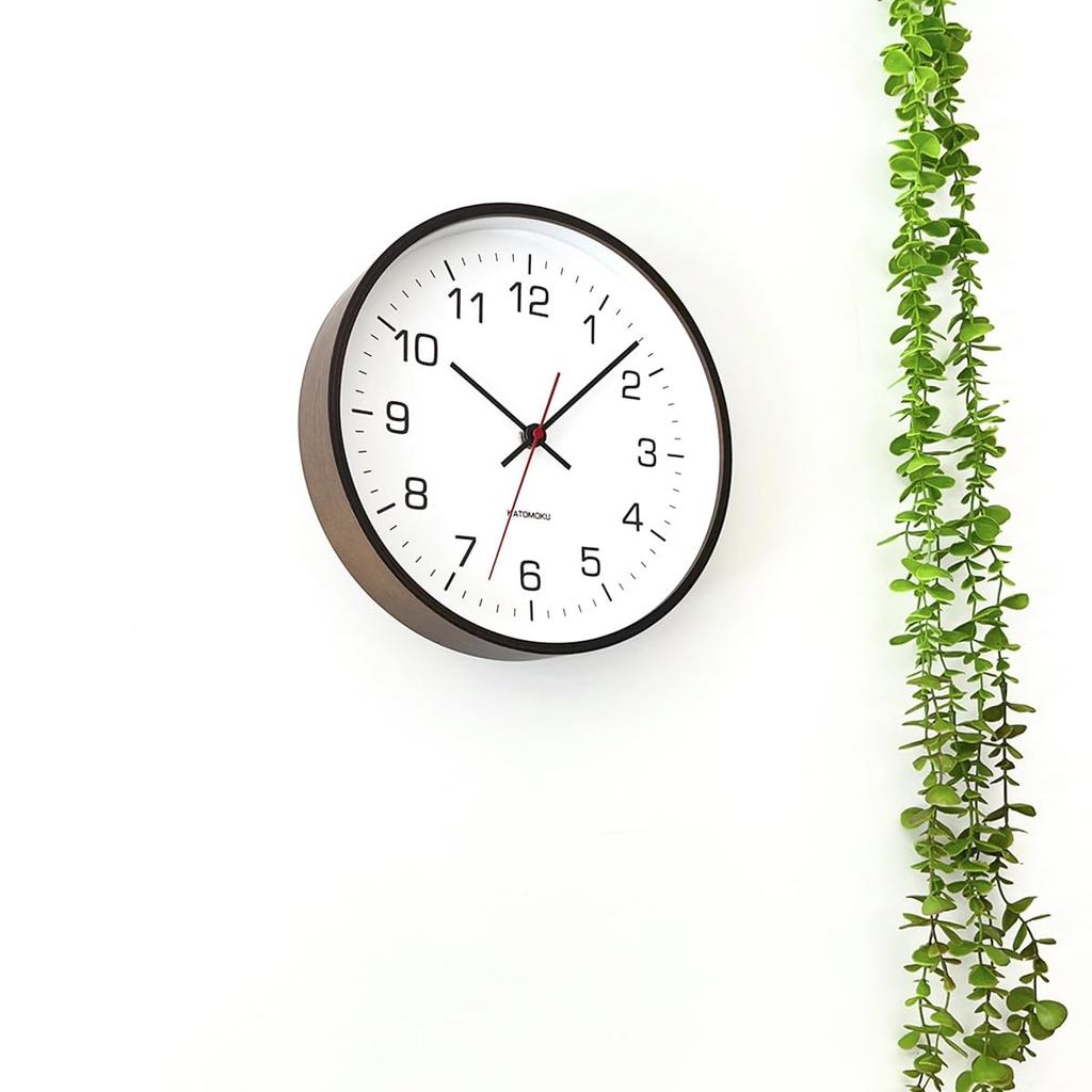 KATOMOKU настенные часы из фанеры 4 коричневые настенные часы с непрерывной секундной стрелкой радио km-44BRRCS 252 мм (Часы СКП)