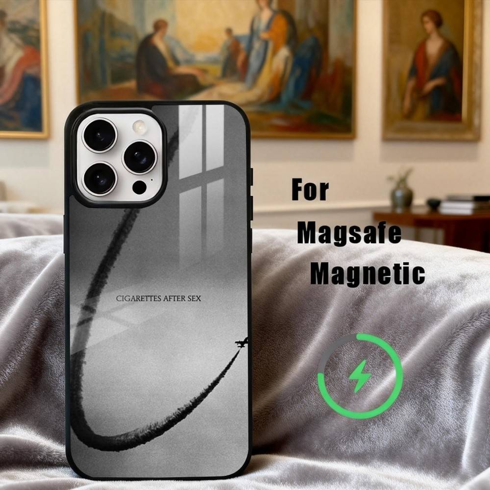C-Cigarettes A-After Sex B-Band Phone Case For iPhone17,16,15,14,13,12,11 Plus,Pro Max Magnetic For Magsafe Wireless Charging