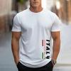 Новая летняя мужская футболка с коротким рукавом и 3D-принтом, дышащая, с круглым вырезом, с вдохновляющими цитатами и буквенным принтом, модная уличная одежда