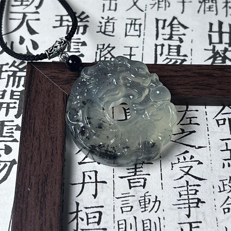 Ожерелье с подвеской в виде дракона и феникса в китайском стиле для женщин и девочек, изгоняющее злых духов, благоприятное ожерелье с амулетами