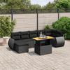 VidaXL Garden Lounge Set with Cushions 8 Pcs, Patio Sofas, Patio Furniture Set, Outdoor Furniture, Black 3272301