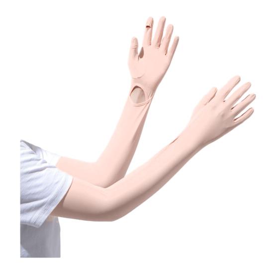 Женские длинные перчатки с защитой от ультрафиолета, перчатки с закрытыми пальцами, охлаждающие перчатки для рук, летние перчатки для вождения, занятий спортом на открытом воздухе, велоспорта