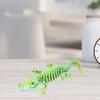 3D Printed Skeleton Crocodile Figurine Movable Joints Bone Crocodile Figure Articulated Animal Model Toy Home Office Desktop Decoration Ornament
