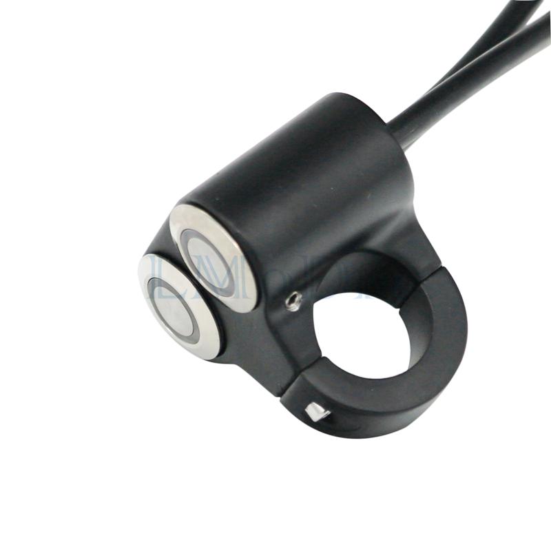 LMoDri Мотоцикл 22 м DIY Переключатели Крепление на руль Фара Опасность Тормозная противотуманная фара ВКЛ-ВЫКЛ Светодиодный индикатор из алюминиевого сплава