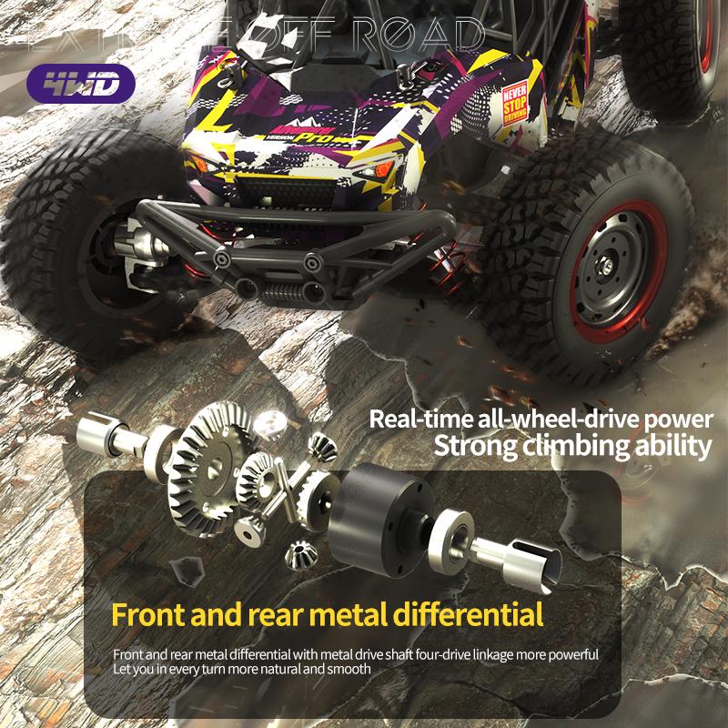 New 4WD RC Car 4x4 Off-road Drift Racing Car 50/70KM/h Super Brushless High Speed Radio Waterproof Truck Remote Control Toy for Kids Boys Racing