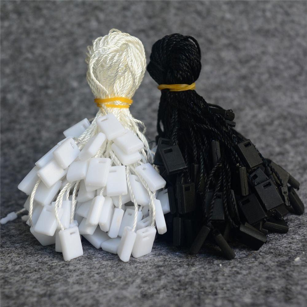 1000pcs Polyester Label Rope White/Black Hang Tag Fastener Garment Tags Tag Rope Sewing