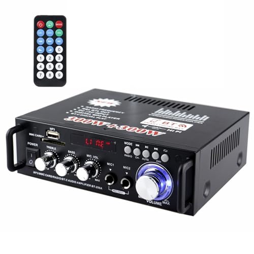 Усилитель мощности Topsky BT-298A, Усилитель звука, Цифровой усилитель HIFI Bluetooth, Усилитель для микрофона, Поддержка ДУ, Автомобильный, Домашний, USB, Вечеринка, Год