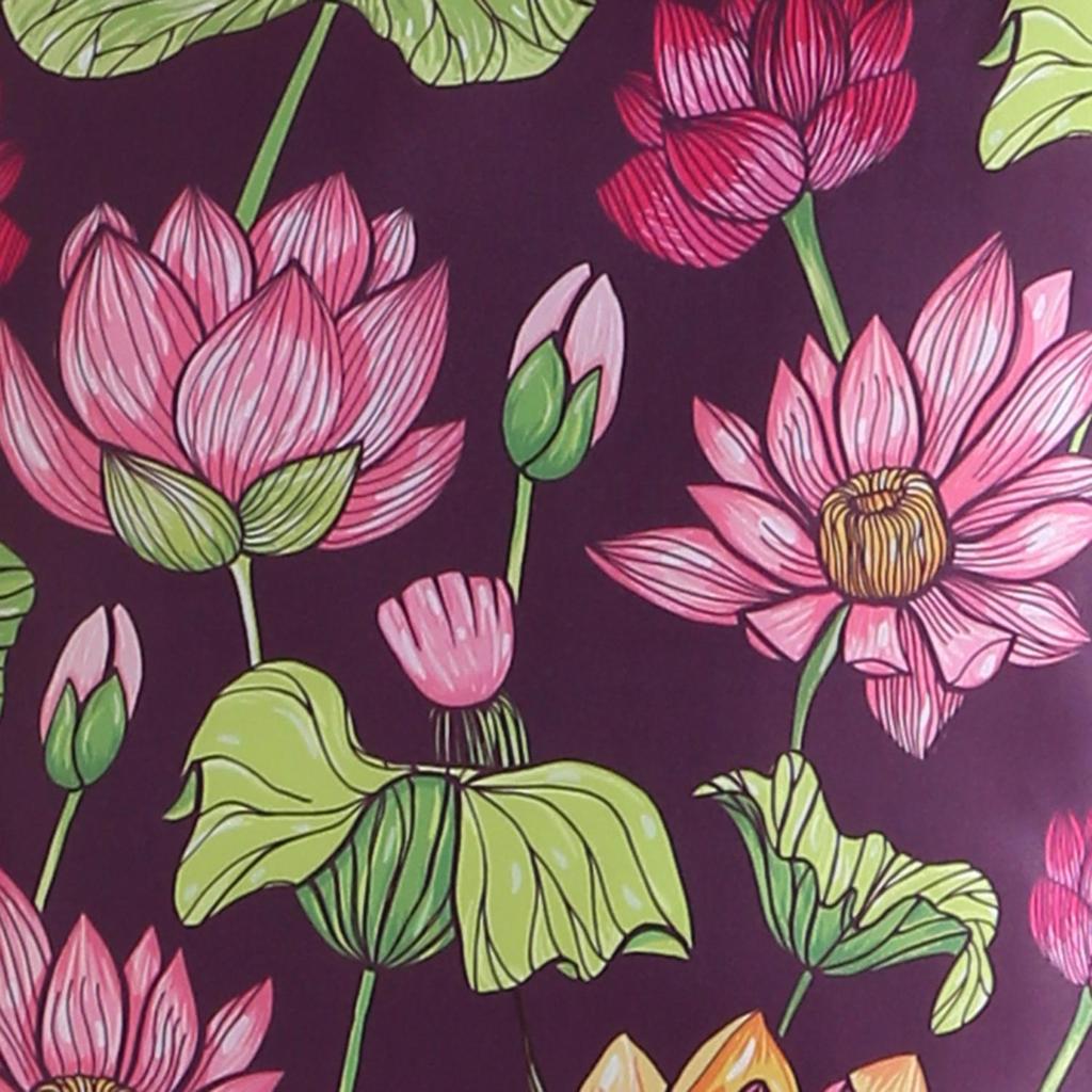Чехол для подушки KOKO MAISON INC Lotus Garden Polystain (Упаковка из 2 шт.) | Закрытие клапаном | Цифровая печать