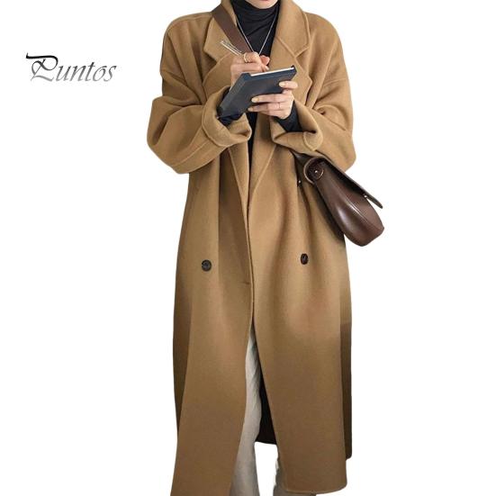 Женское зимнее пальто, двубортное, с отложным воротником, длинными рукавами, на пуговицах, свободный кардиган, шерстяное пальто средней длины для активного отдыха