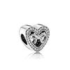 Новый попкорн You and Me Lover Bow Семейный дом Diy Beadfit Подвески Серебро 925 Браслет Diy Женские оригинальные бусины Ювелирные изделия